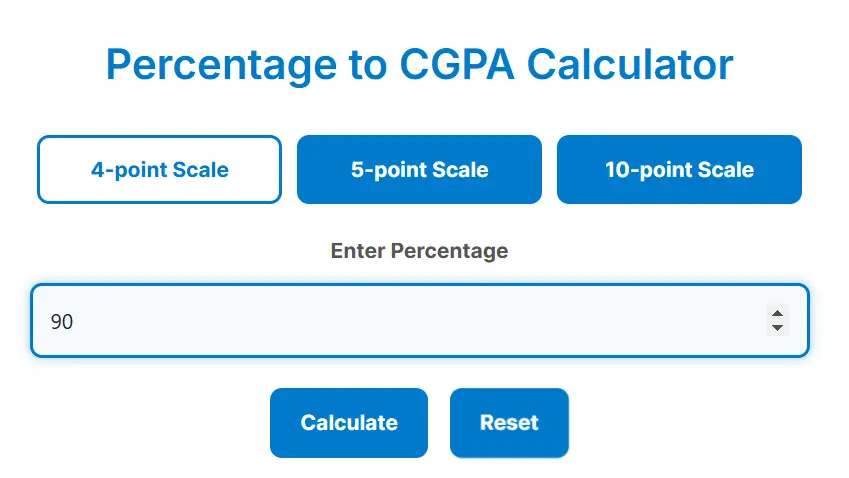 percentage to cgpa calculator guide