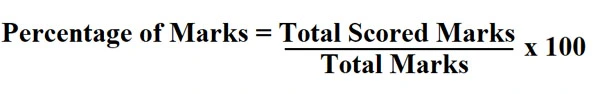 marks percentage formula